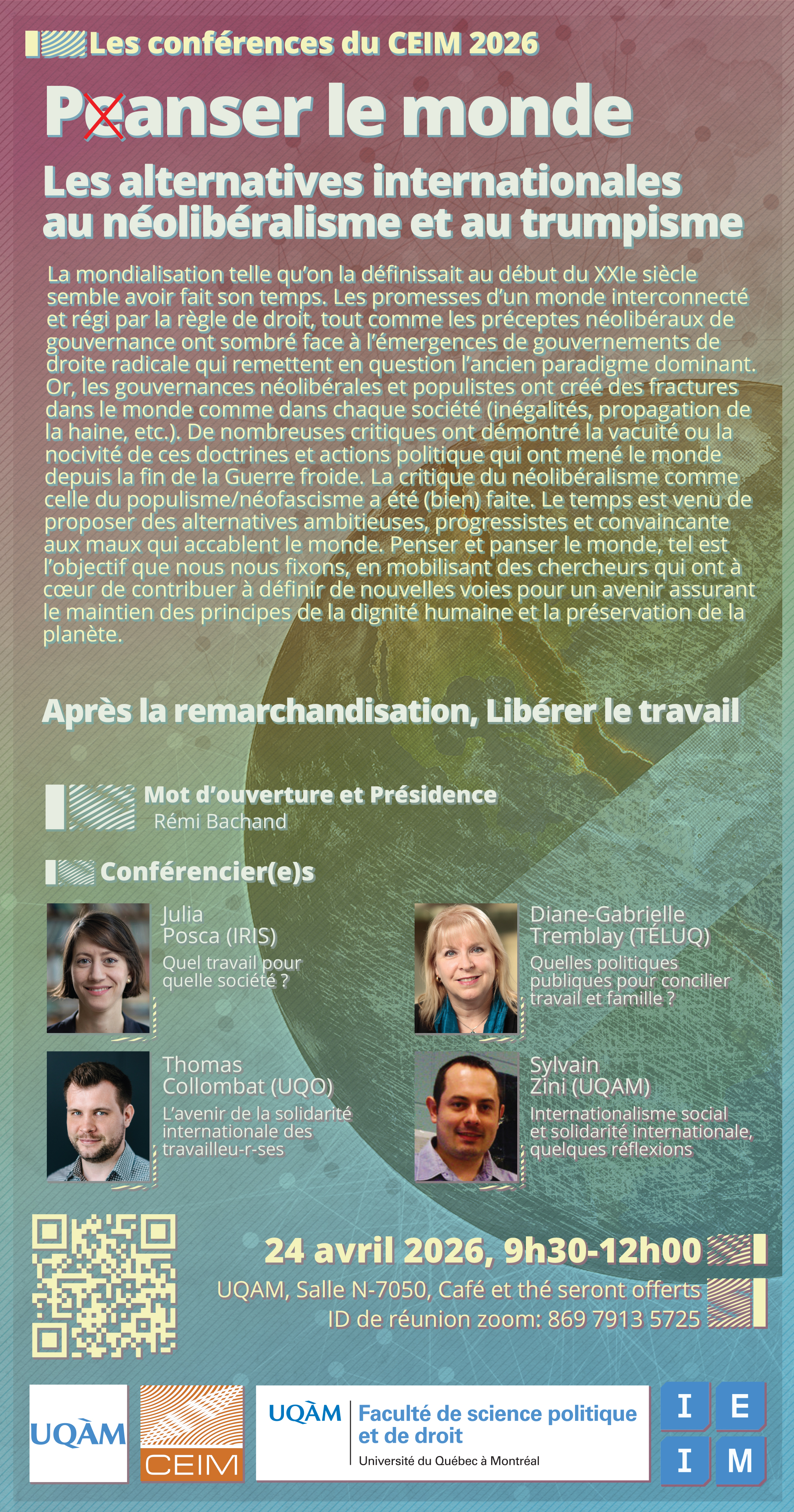 Série de conférences : P(e)anser le monde-Les alternatives internationales au néolibéralisme et au trumpisme