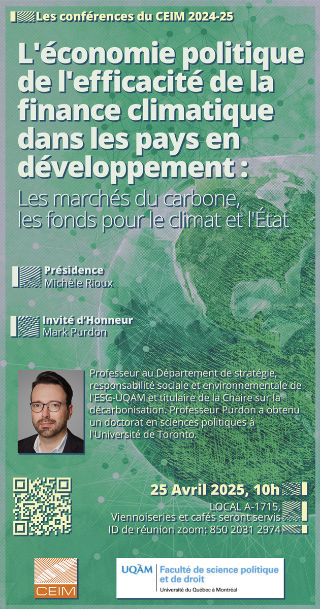 L'économie politique de l'efficacité de la finance climatique dans les pays en développement : Les marchés du carbone, les fonds pour le climat et l'État