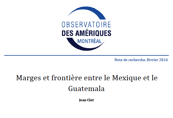 Marges et frontière entre le Mexique et le Guatemala
