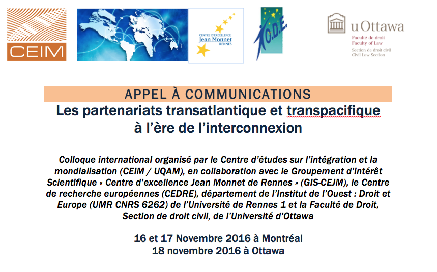 Les partenariats transatlantique et transpacifique à l'ère de l'interconnexion