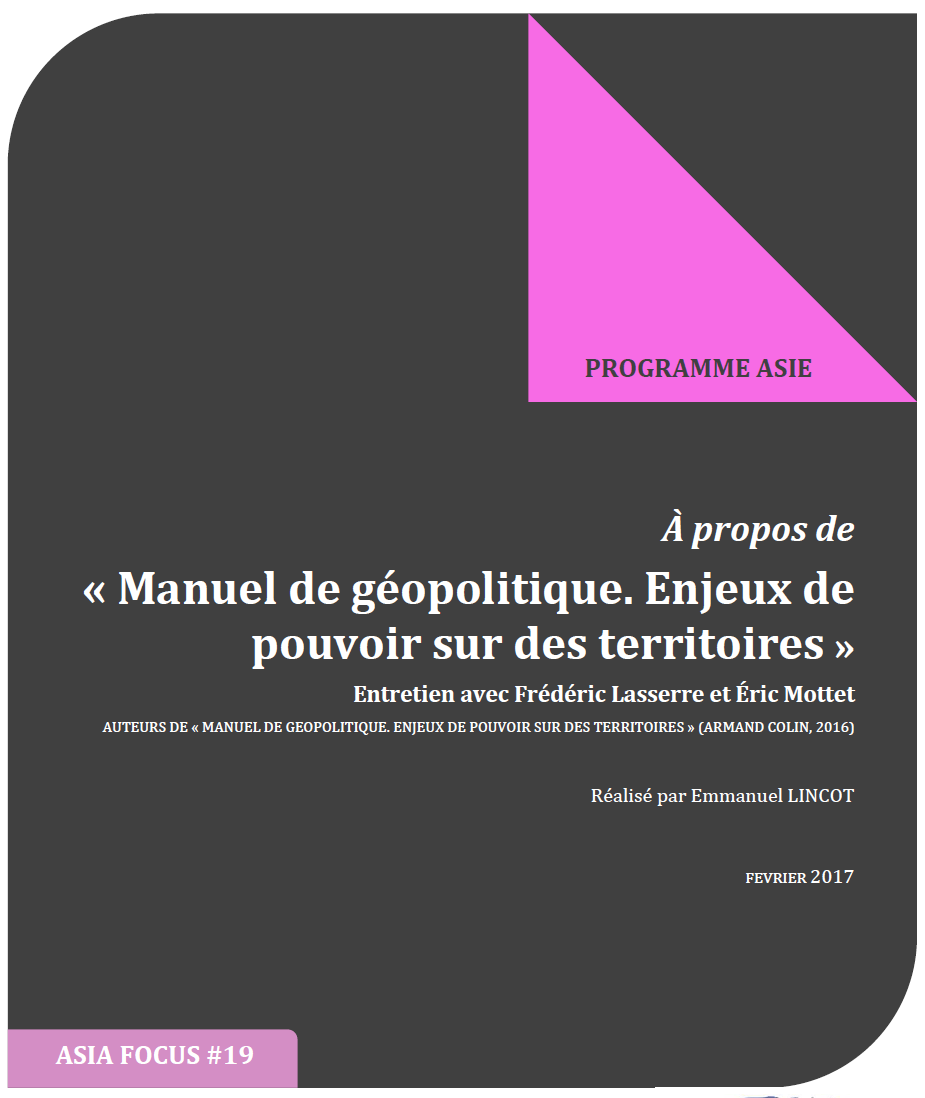 À propos de « Manuel de géopolitique. Enjeux de pouvoir sur des territoires »
