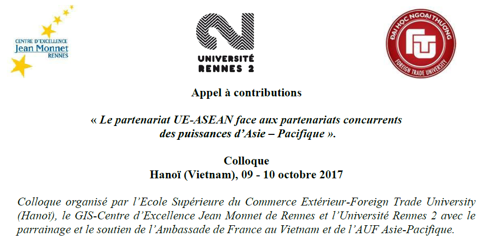 Le partenariat UE-ASEAN face aux partenariats concurrents des puissances d'Asie–Pacifique