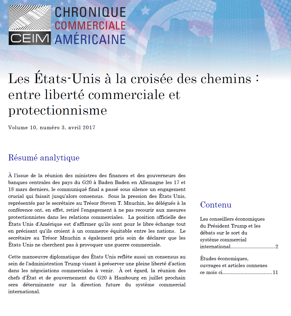 Les États-Unis à la croisée des chemins : entre liberté commerciale et protectionnisme