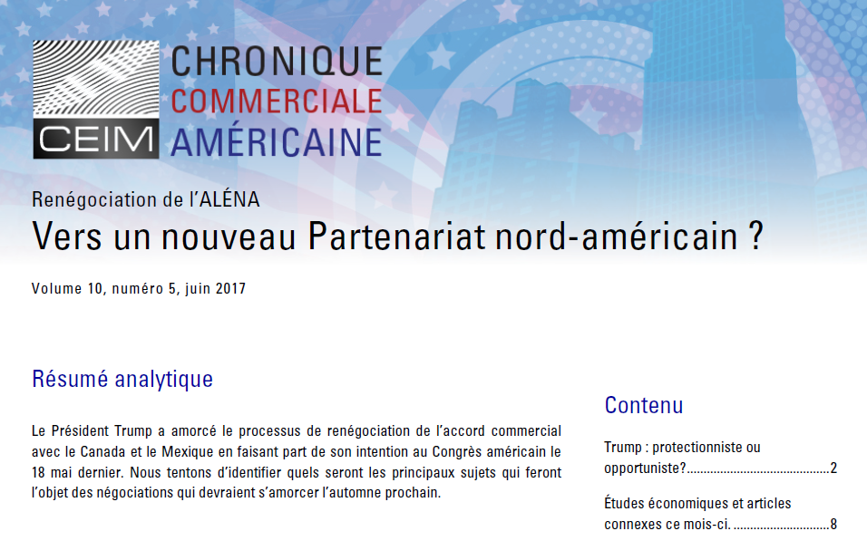 Vers un nouveau Partenariat nord-américain ?