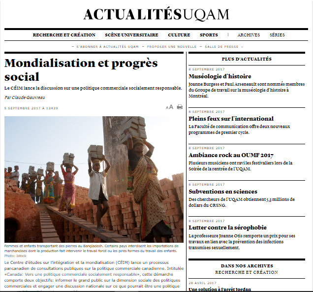Mondialisation et progrès social