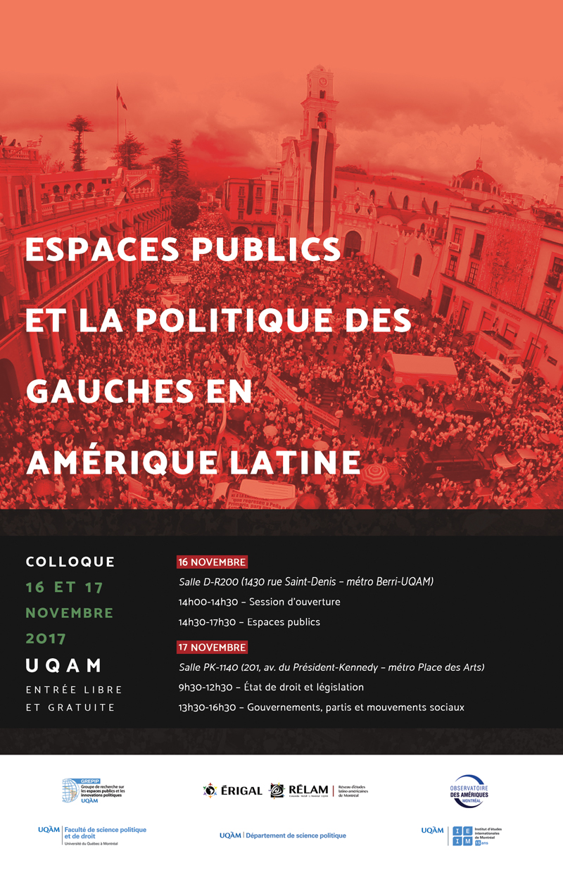 Espaces publics et la politique des gauches en Amérique latine