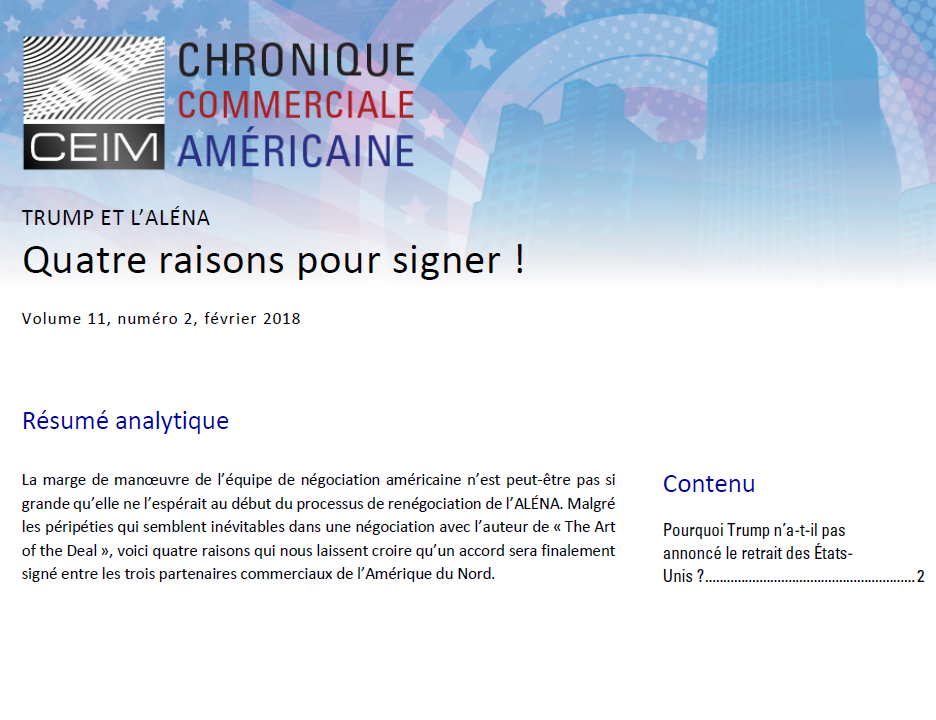 Quatre raisons pour signer !