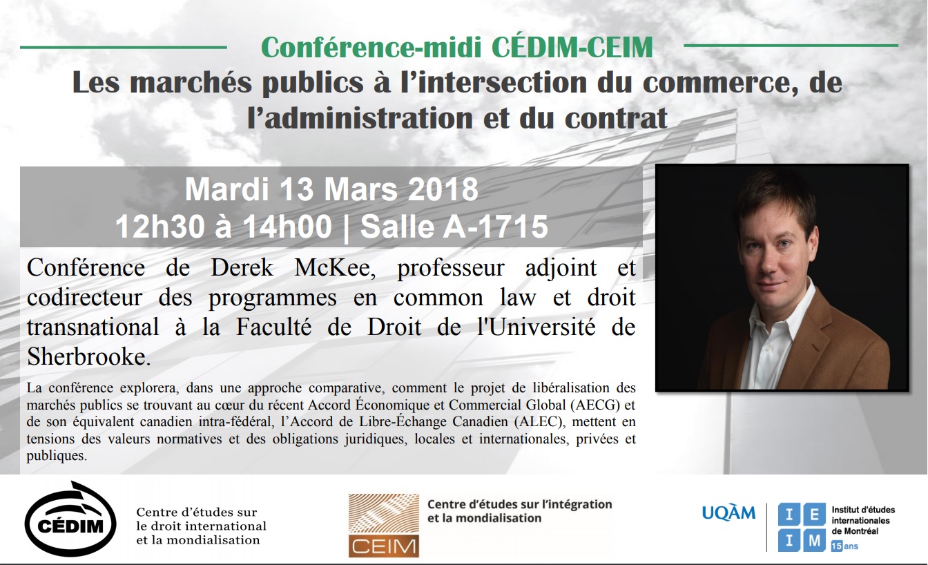 Les marchés publics à l'intersection du commerce, de l'administration et du contrat
