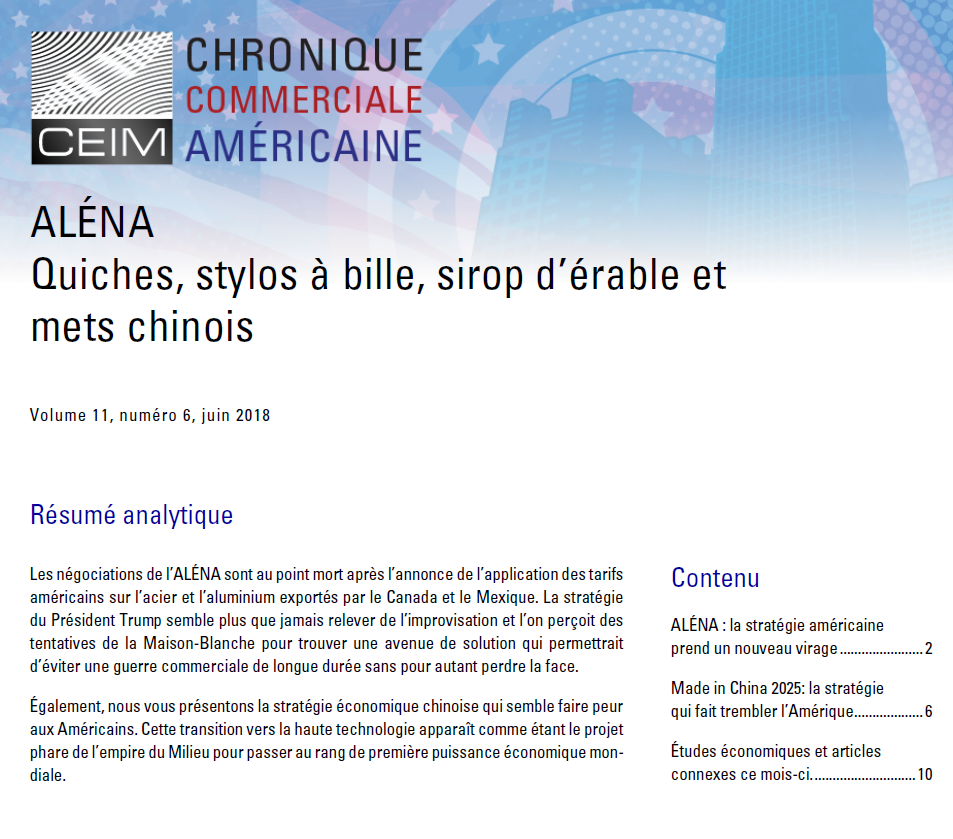 Quiches, stylos à bille, sirop d'érable et mets chinois