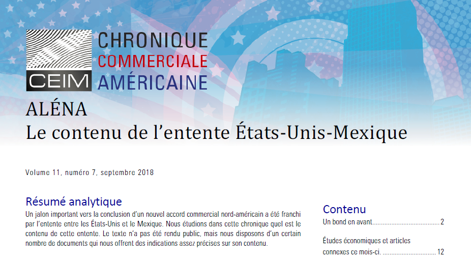 Le contenu de l'entente États-Unis - Mexique