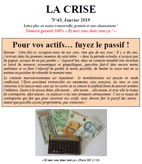Pour vos actifs... Fuyez le passif !