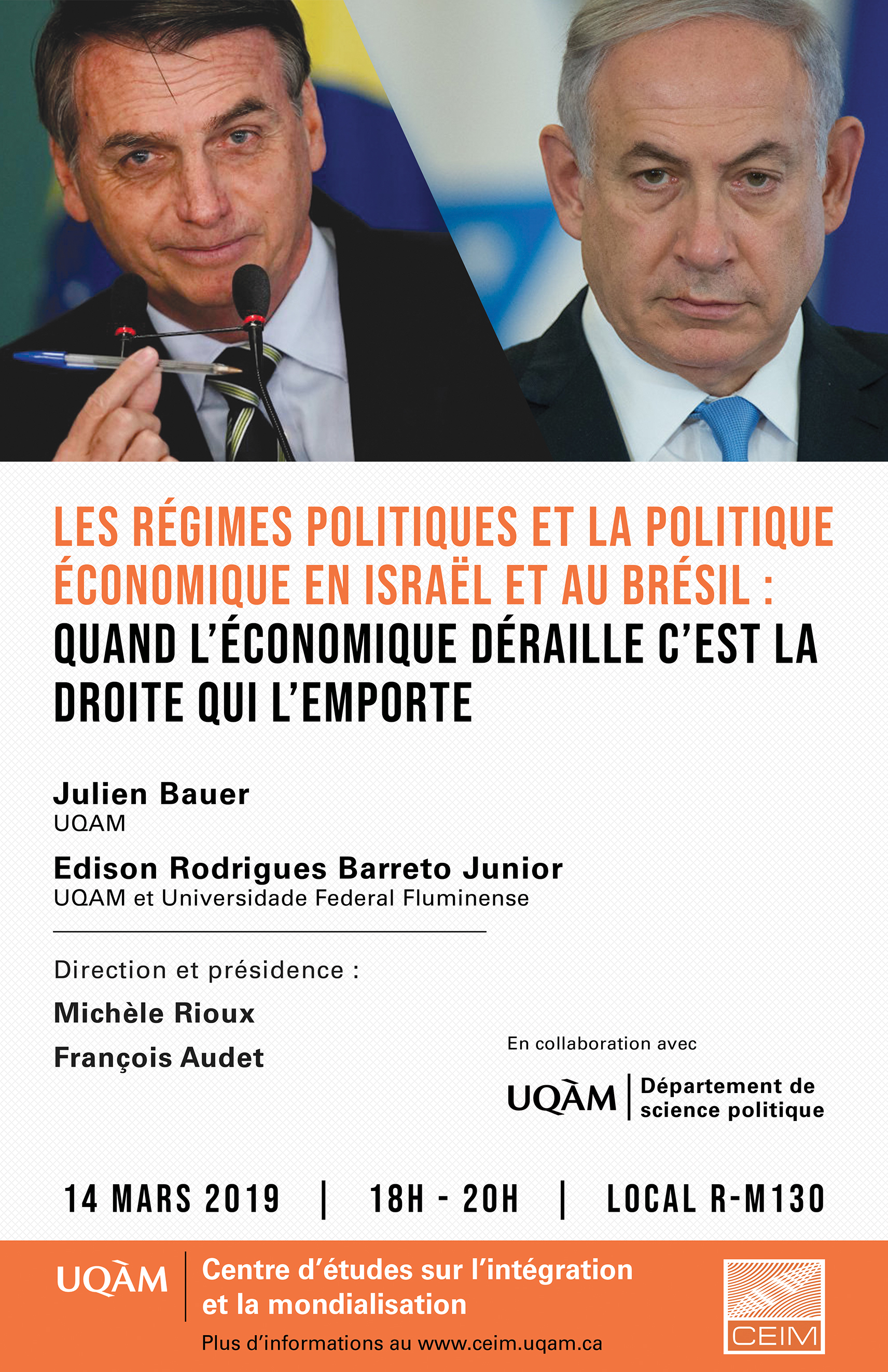 Les régimes politiques et la politique économique en Israël et au Brésil : quand l'économique déraille c'est la droite qui l'emporte