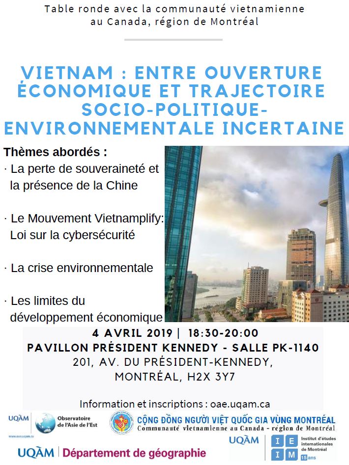 Vietnam : entre ouverture économique et trajectoire politico-socio-environnementale incertaine
