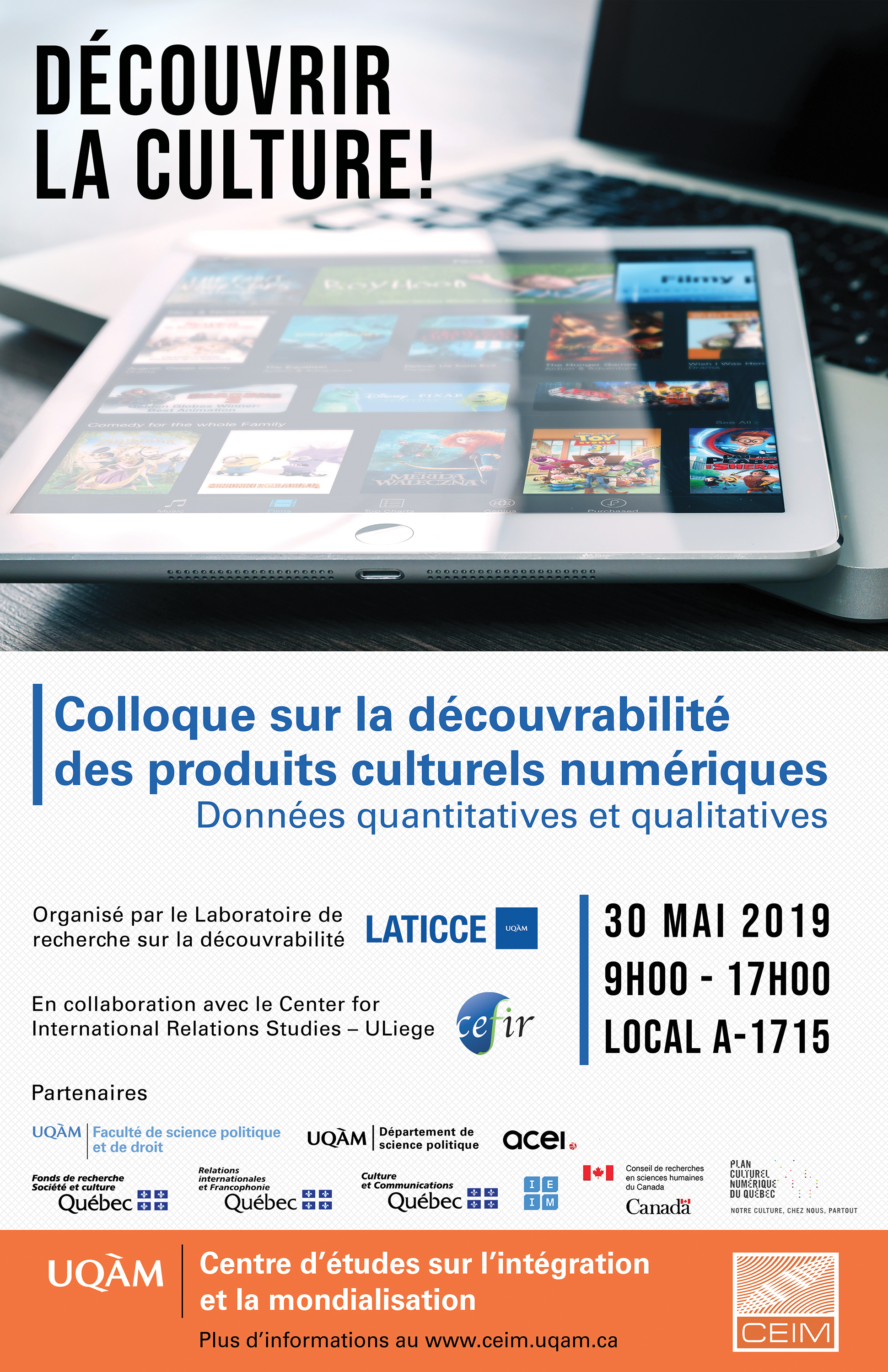 Découvrir la culture ! Colloque sur la découvrabilité des produits culturels numériques