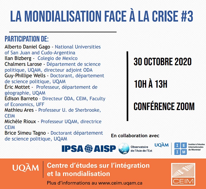 Web conférence « La mondialisation face à la crise » #3