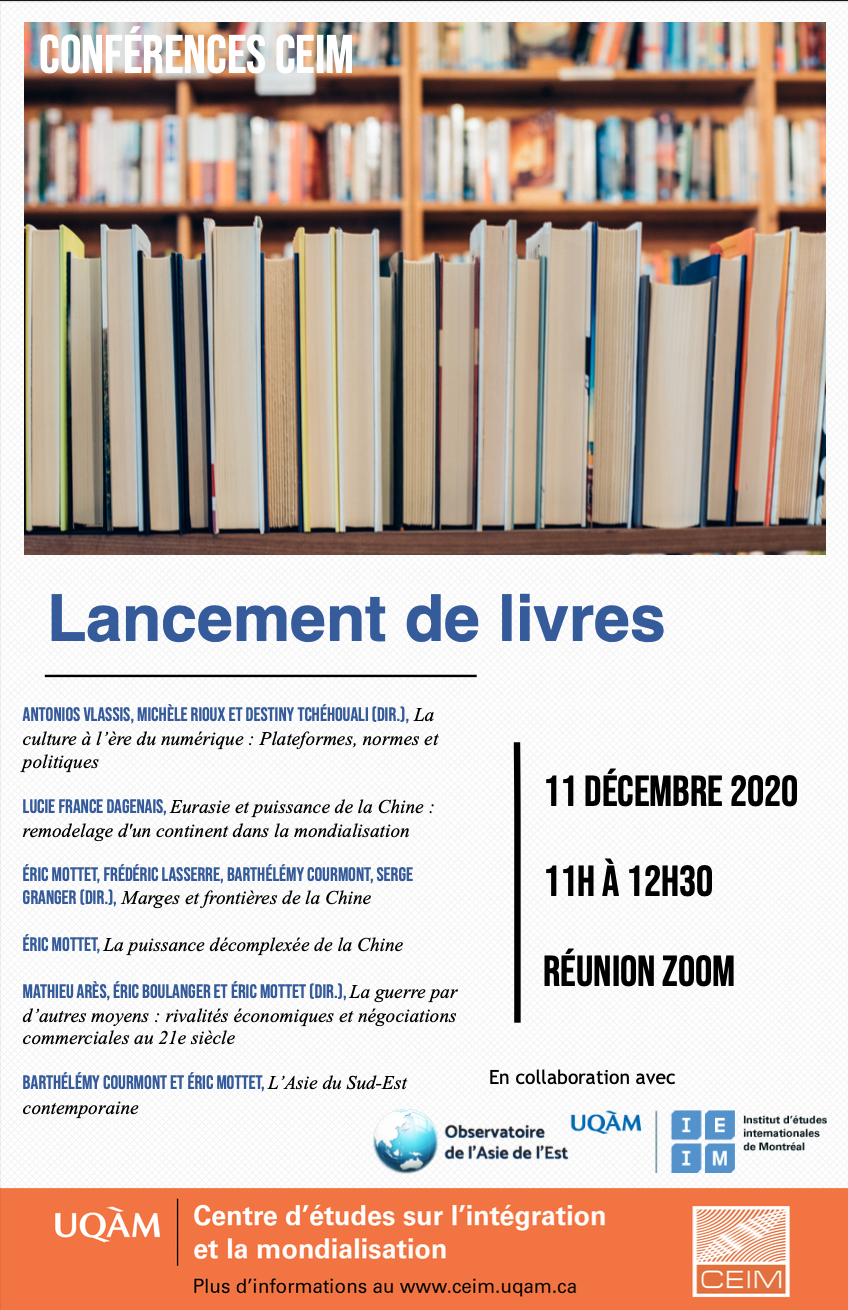 Lancement de livres - Observatoire de l'Asie de l'Est (OAE)