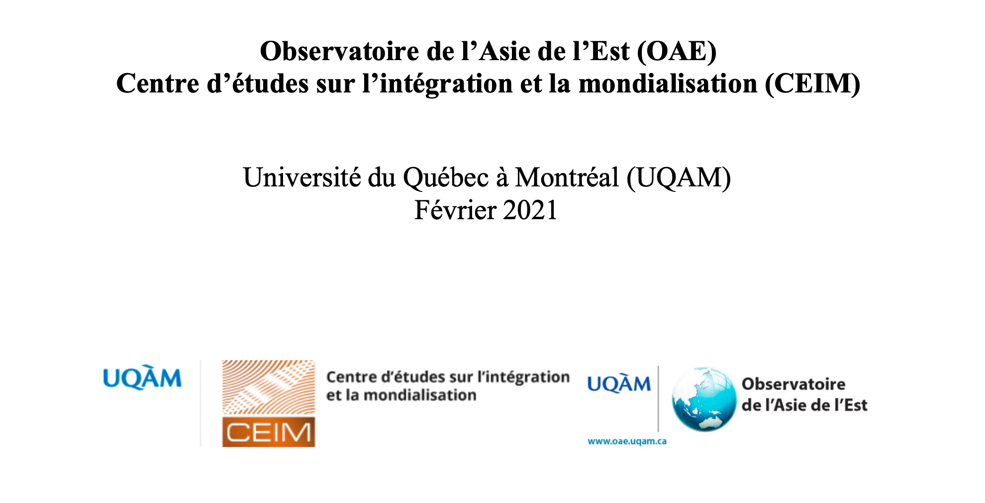 Étude d'appui à la consultation des Canadiens sur un éventuel accord de partenariat économique global avec l'Indonésie (CEPA)