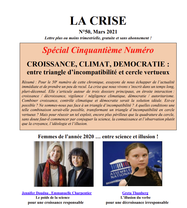 Croissance, climat, démocratie : entre triangle d'incompatibilité et cercle vertueux