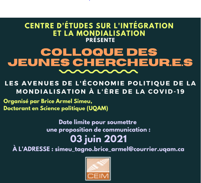 Les avenues de l'économie politique de la mondialisation à l'ère de la COVID-19