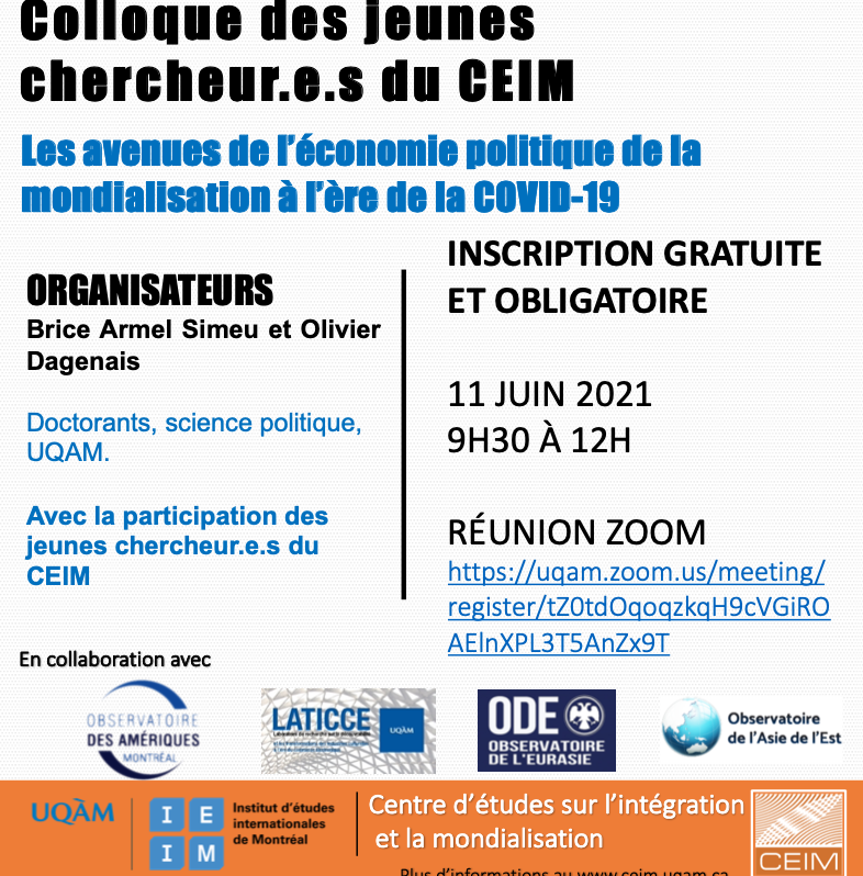 Colloque des jeunes chercheur.e.s du CEIM 2021
