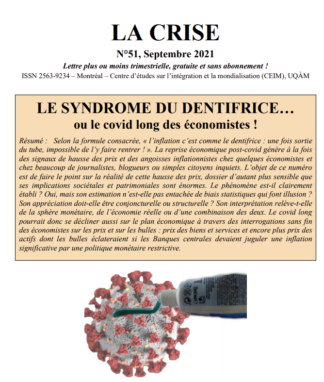 Le syndrome du dentifrice… ou le covid long des économistes !