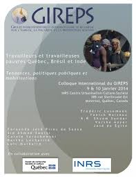 Colloque international « Travailleurs, travailleuses pauvres Québec-Brésil-Inde : Tendances, politiques publiques et mobilisations »