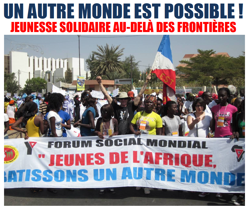 Un autre monde est possible ! Jeunesse solidaire au-delà des frontières Conférence web internationale (Canada/Québec-Tunisie-Égypte-Togo)