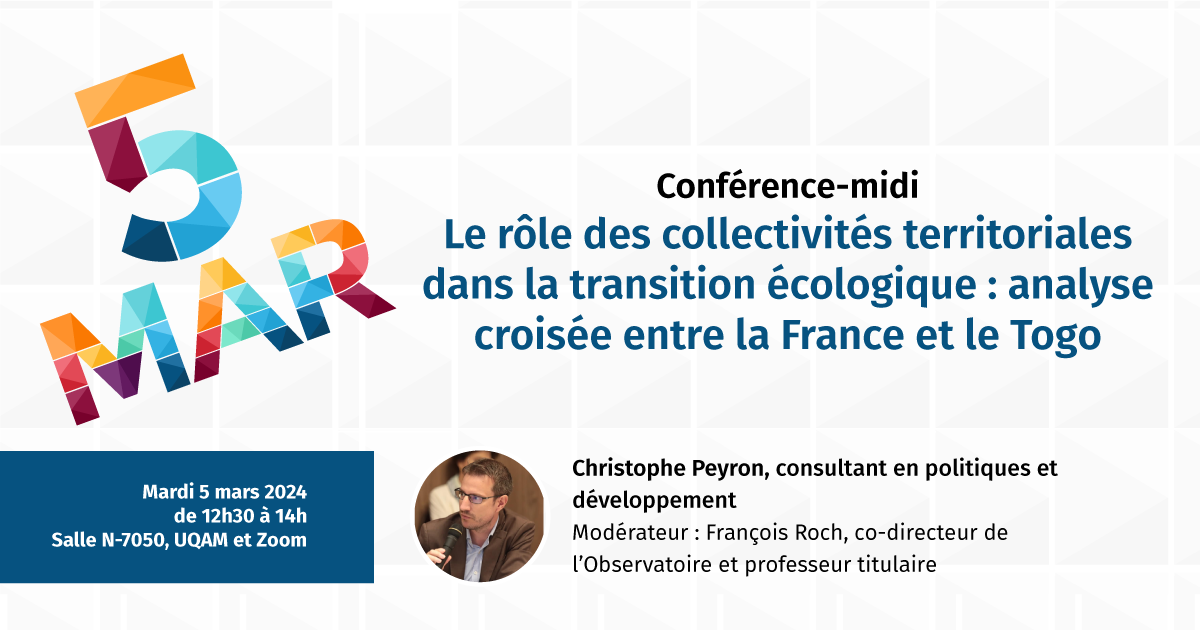 Le rôle des collectivités territoriales dans la transition écologique : analyse croisée entre la France et le Togo