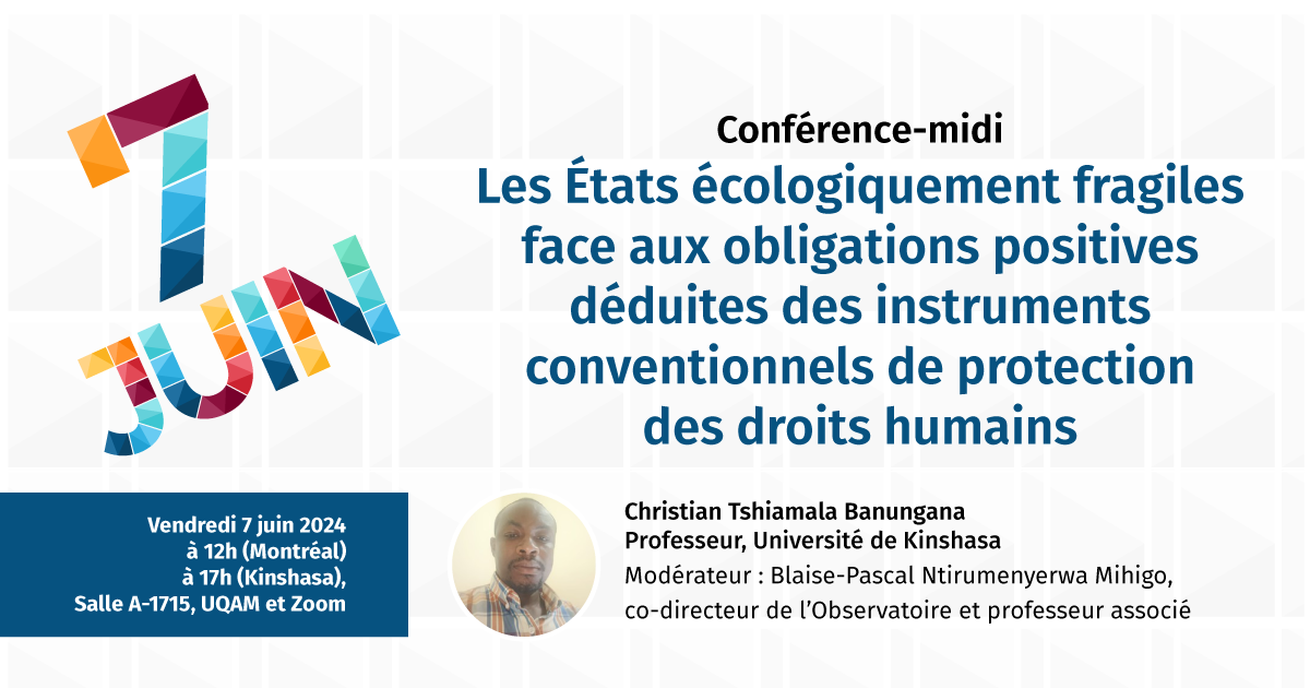 Les États écologiquement fragiles face aux obligations positives déduites des instruments conventionnels de protection des droits humains
