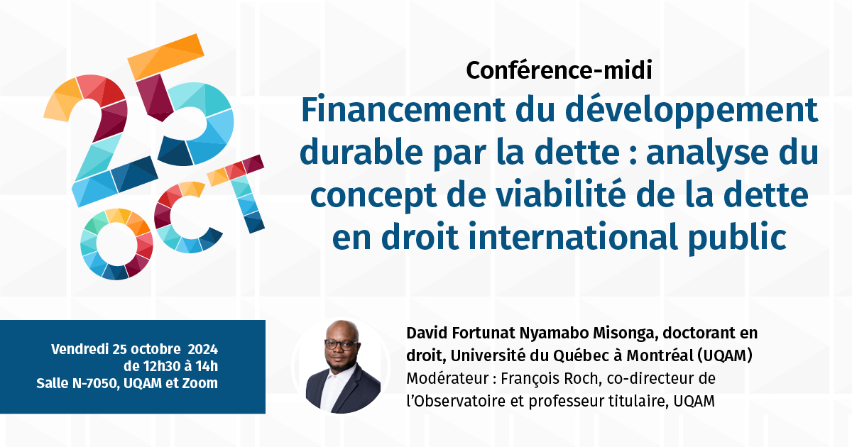 Financement du développement durable par la dette : analyse du concept de viabilité de la dette en droit international public