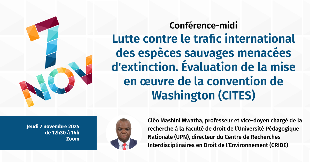 Lutte contre le trafic international des espèces sauvages menacées d'extinction. Évaluation de la mise en œuvre de la convention de Washington (CITES)