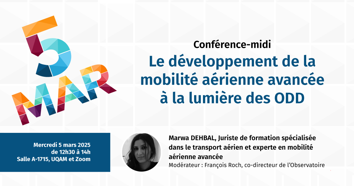 Le développement de la mobilité aérienne avancée à la lumière des ODD