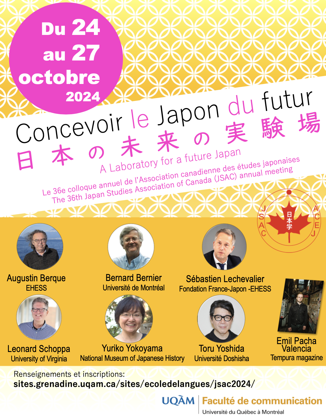 COLLOQUE ANNUEL DE L'ASSOCIATION CANADIENNE DES ÉTUDES JAPONAISES (JSAC) 2e Appel à Communications 2024