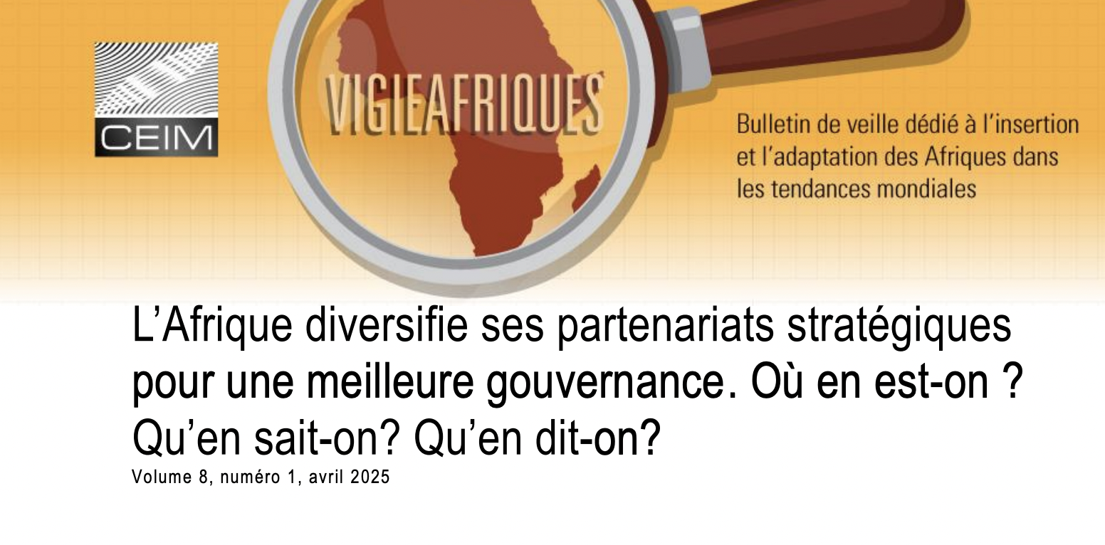 L'Afrique diversifie ses partenariats stratégiques pour une meilleure gouvernance. Où en est-on ? Qu'en sait-on ? Qu'en dit-on ?