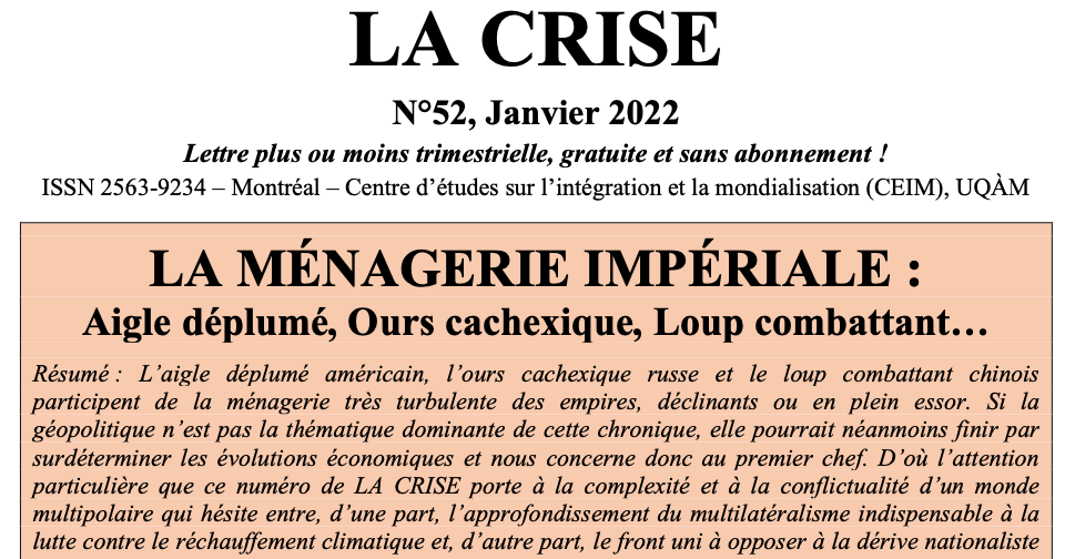La ménagerie impériale : Aigle déplumé, Ours cachexique, Loup combattant...