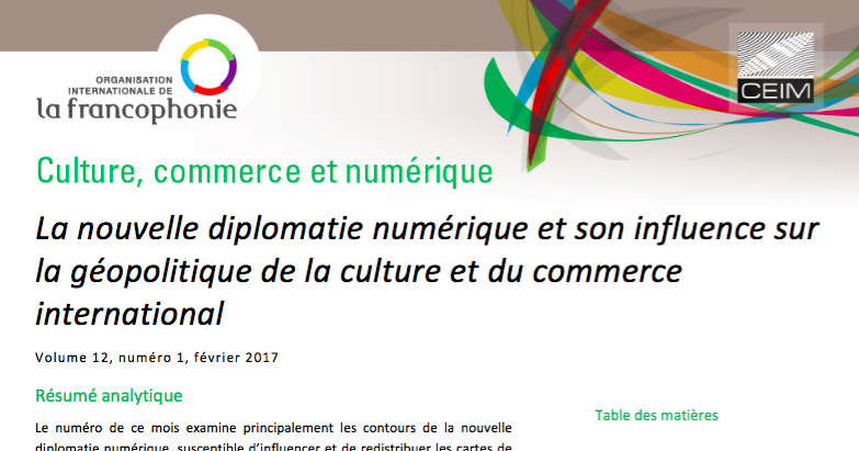 La nouvelle diplomatie numérique et son influence sur la géopolitique de la culture et du commerce international 