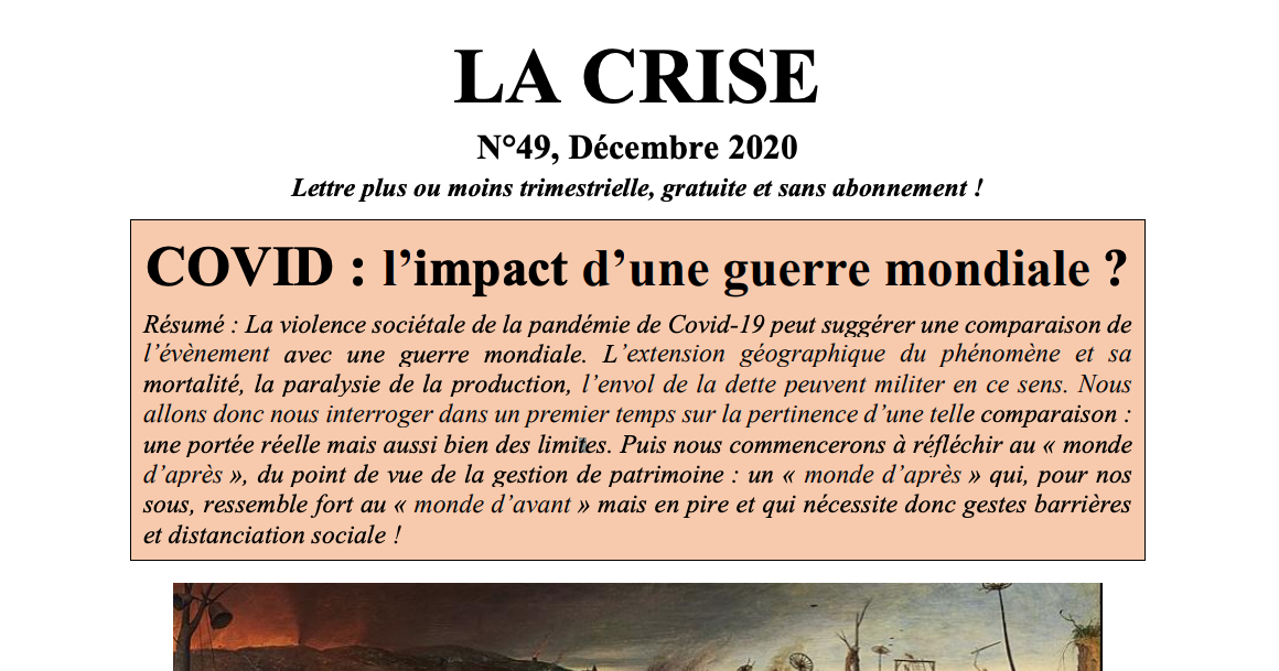 COVID : l'impact d'une guerre mondiale ?