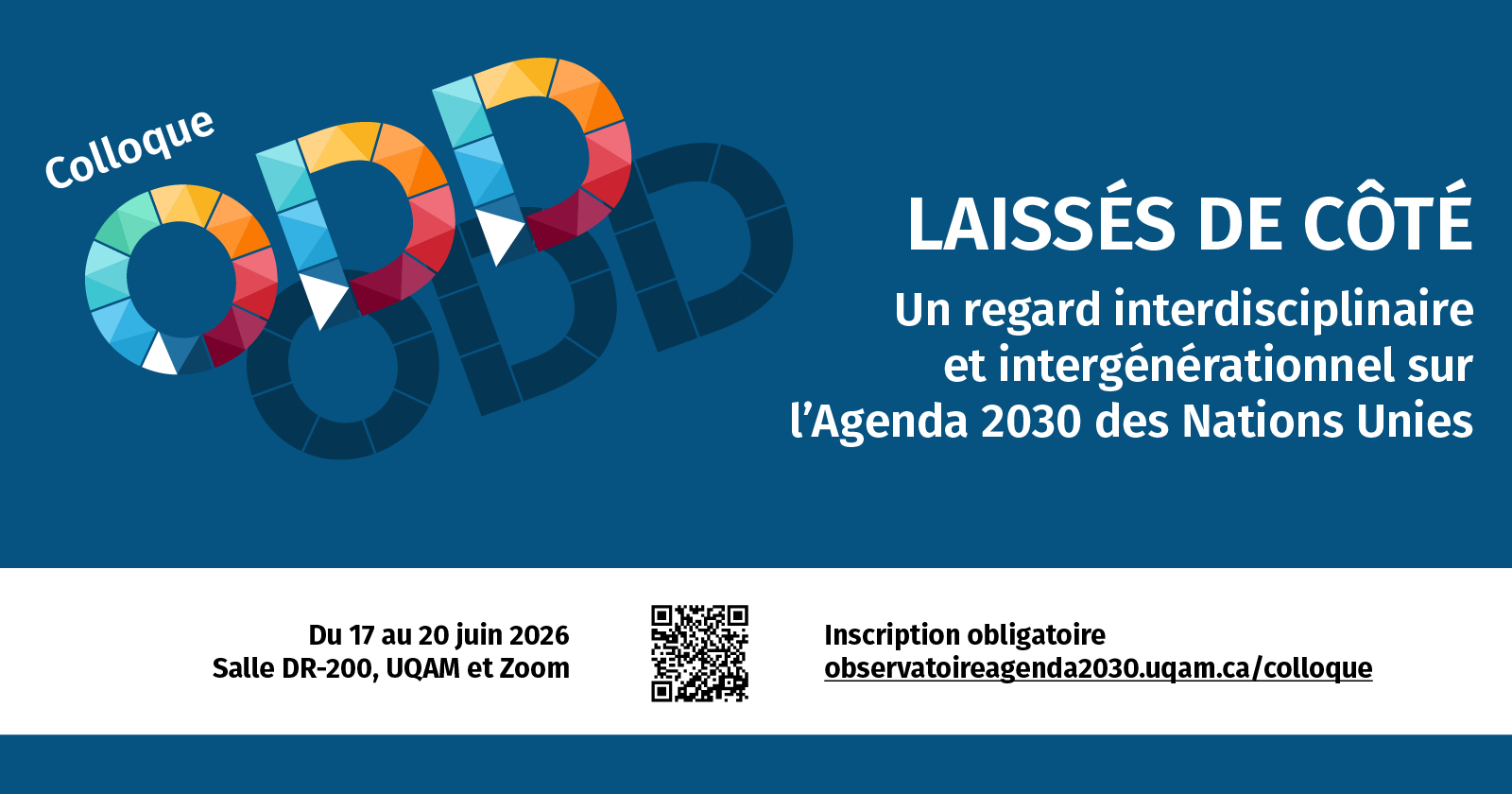 Appel à communication du Colloque ODD - Laissés de côté
