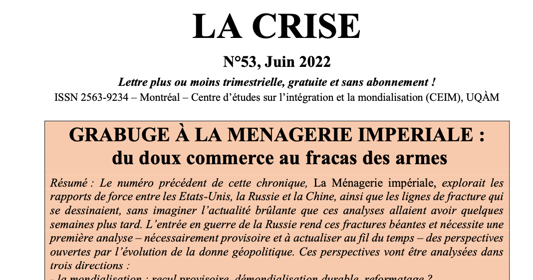 GRABUGE À LA MENAGERIE IMPERIALE : du doux commerce au fracas des armes