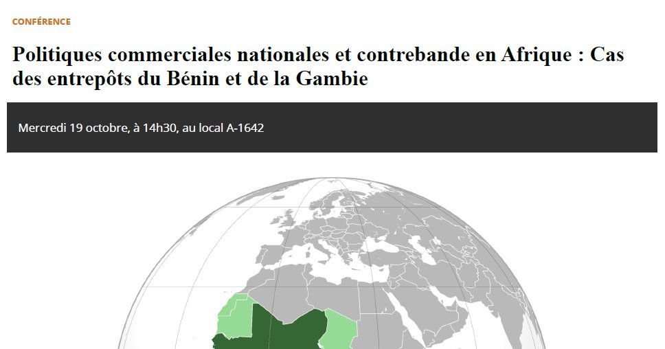 Politiques commerciales nationales et contrebande en Afrique : Cas des entrepôts du Bénin et de la Gambie 
