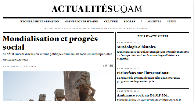 Mondialisation et progrès social