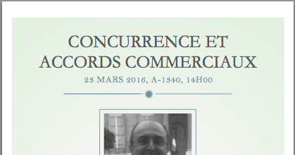 Concurrence et accords commerciaux