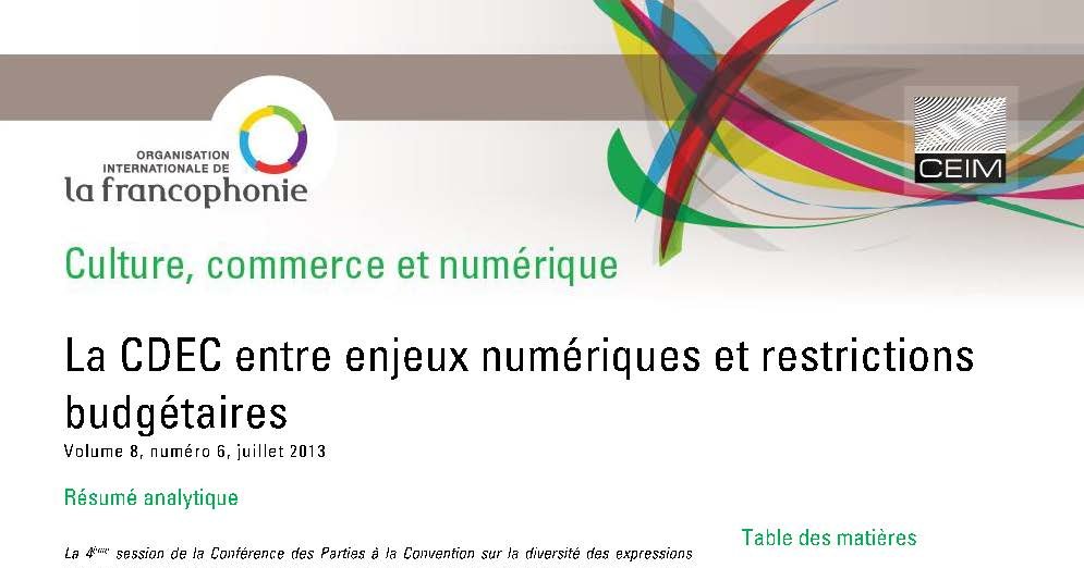 La CDEC entre enjeux numériques et restrictions budgétaires 