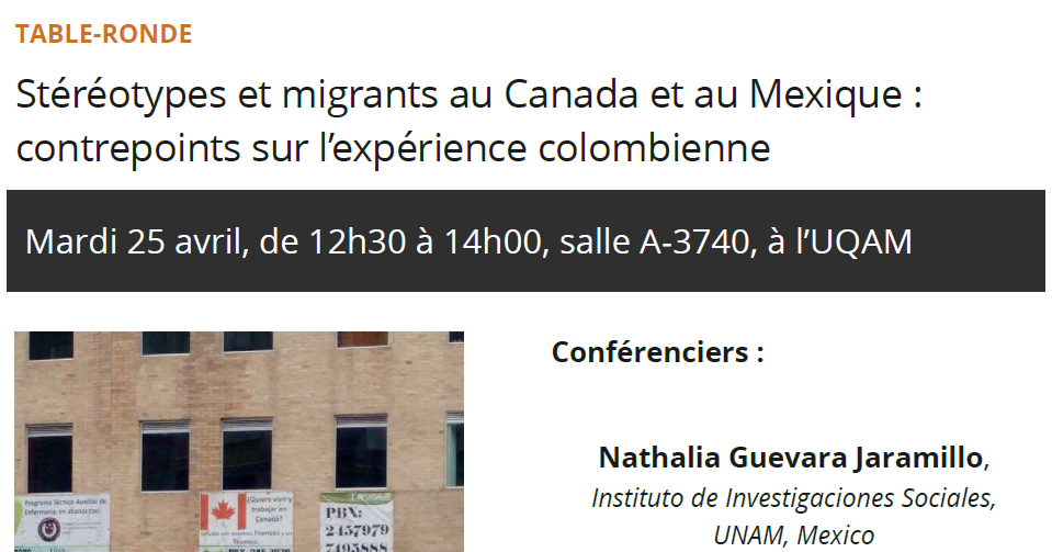 Stéréotypes et migrants au Canada et au Mexique : contrepoints sur l'expérience colombienne
