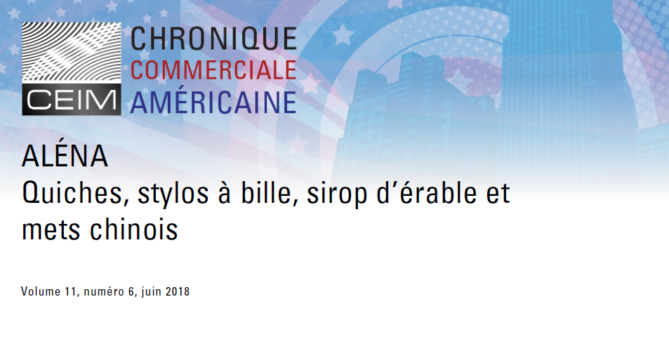 Quiches, stylos à bille, sirop d'érable et mets chinois