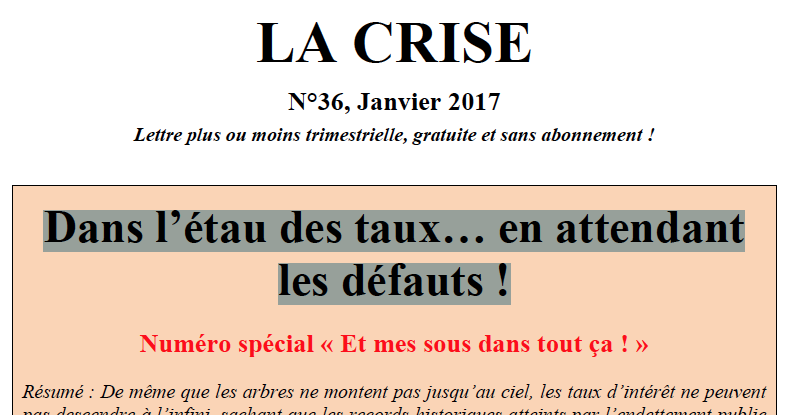 Dans l'étau des taux… en attendant les défauts !