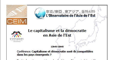 Le capitalisme et la démocratie en Asie de l'Est
