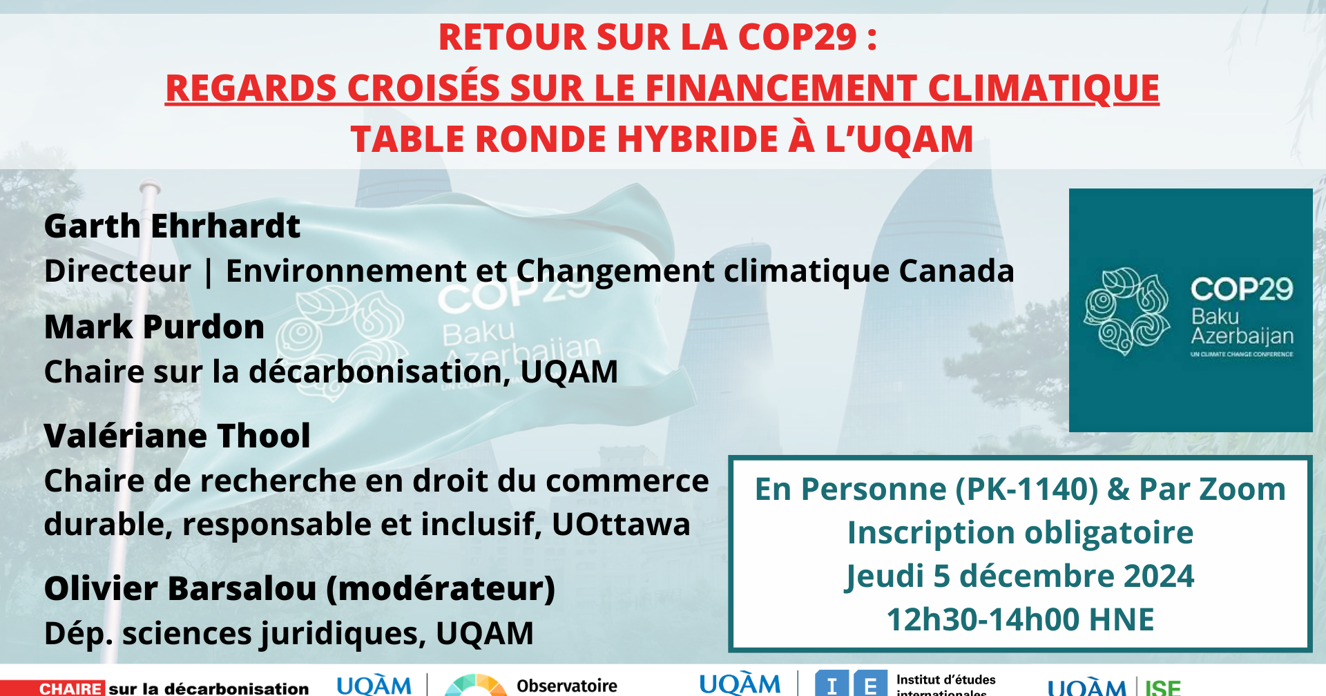 Retour sur la COP29 : Regards croisés sur le financement climatique