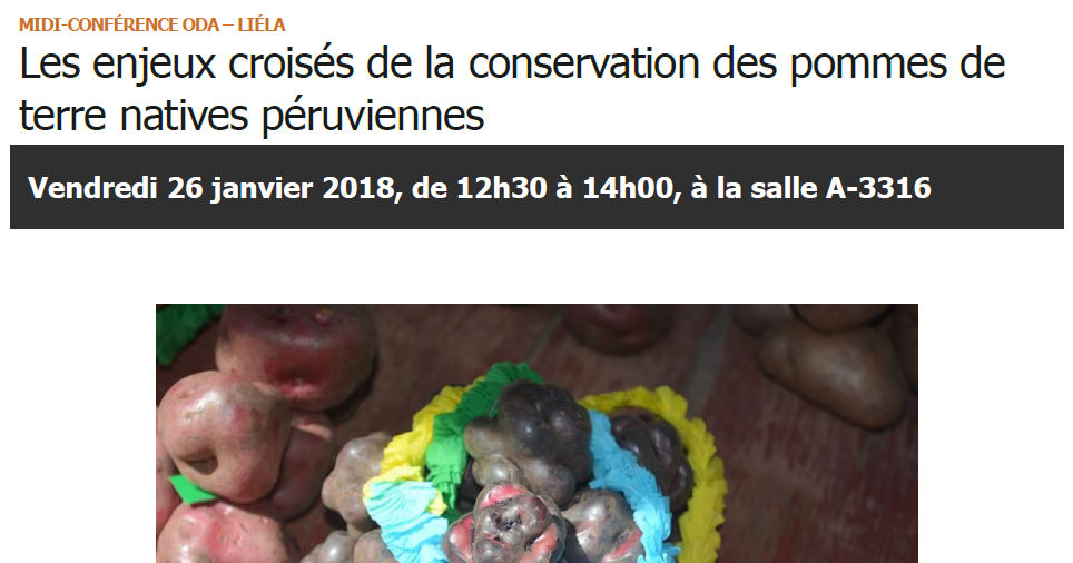 Les enjeux croisés de la conservation des pommes de terre natives péruviennes
