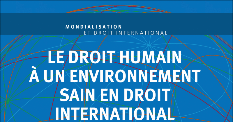 Le droit humain à un environnement sain en droit international : Analyse à la lumière de la pratique des États africains